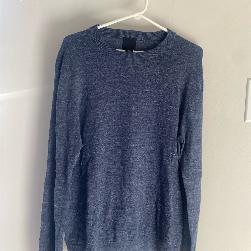 MENS CREW NECK SWEATER - H&M - Large Navy